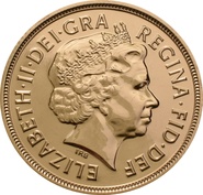 Soberanos em Ouro com o quarto retrato de Isabel II 1998 - 2015