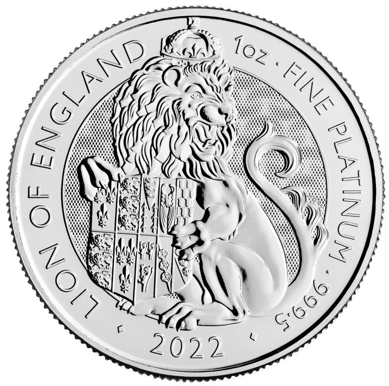 Moeda de Platina Leão de Inglaterra 1oz 2023 -Feras da Rainha