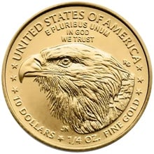 Moeda de Ouro Águia Americana de 1/4oz