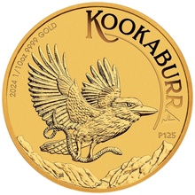 Moeda de Ouro Australiana Kookaburra 2024 de 1/10oz