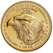 Moeda de Ouro Águia Americana de 1/4oz 2022