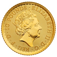 Moeda de Ouro Britânia um décimo de onça 2023 (Isabel II)