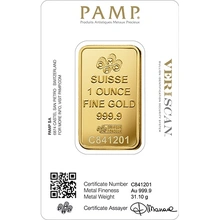 Barra de Ouro de 1oz PAMP