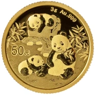 Moeda de ouro do panda chinês 3g 2025