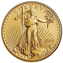 Moeda de Ouro Águia Americana de 1/4oz 2022