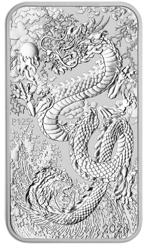 2024 1oz Dragon Rectangular Silver Bar (Coin)