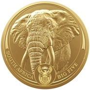 Moeda de Ouro de 1 Onça do Elefante - Série dos Cinco Grandes 2025