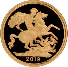 Soberano de Ouro Proof de 2019 - Isabel II Quinto Retrato - NGC PF70