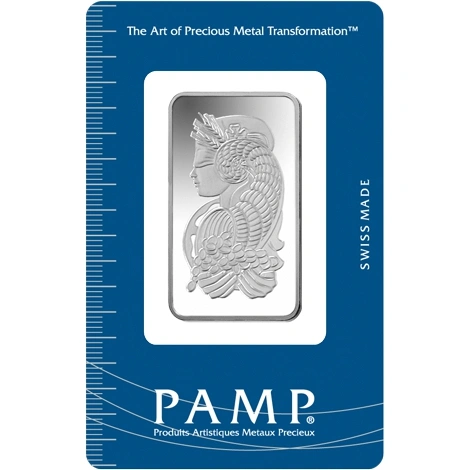 1/2oz Silver Bar PAMP Lady Fortuna Minted