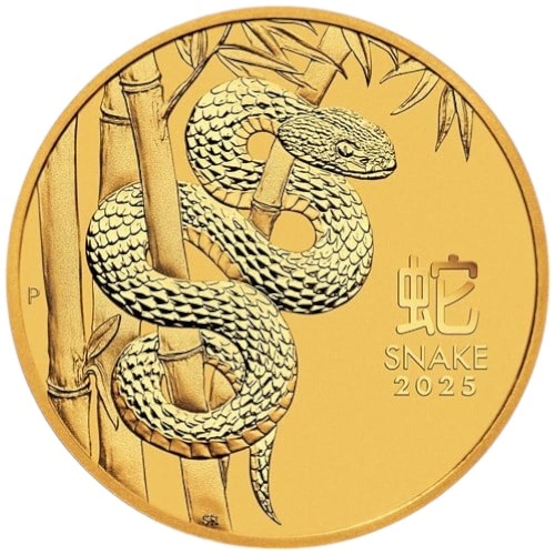 2025 Year of the Snake Gold Coin 1/4oz Perth Mint Australian Lunar Series