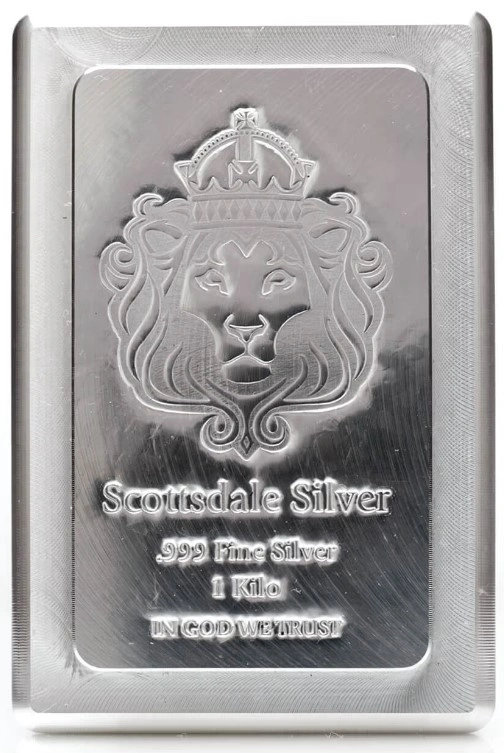 1kg Silver Stacker Bar Scottsdale