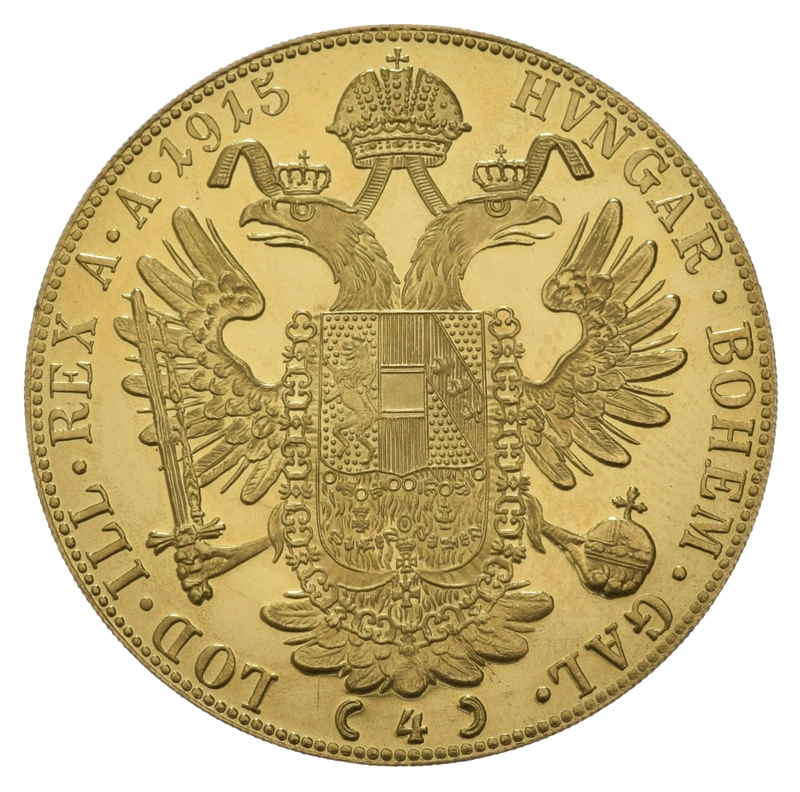 1915 Austrian 4 Ducat Gold Coin