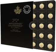 2024 MapleGram 25 x 1 Grama de Moedas de Ouro