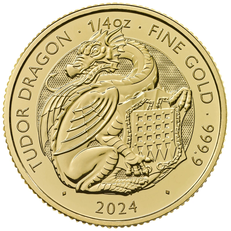 2024 Tudor Dragon - Tudor Beasts 1/4oz Gold Coin