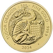 2024 Dragão Tudor - Besta Tudor Moeda de Ouro de 1 onça