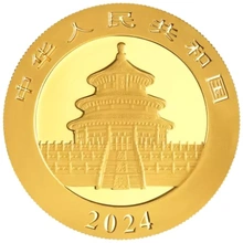 Moeda de ouro do panda chinês 15g 2024