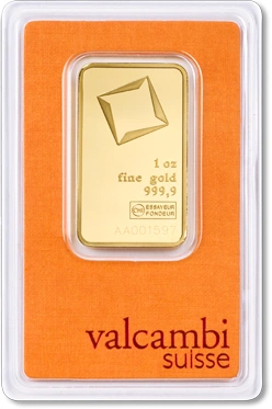 1oz Gold Bar Valcambi