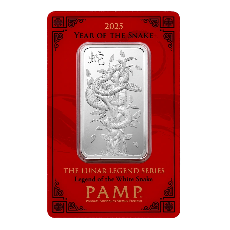 10g Silver Bar 2025 Year of the Snake PAMP