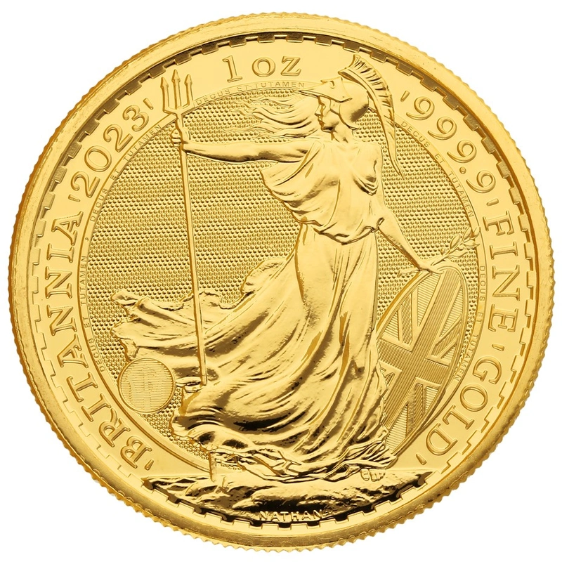 Moeda de Ouro Britânia de uma onça de 2023