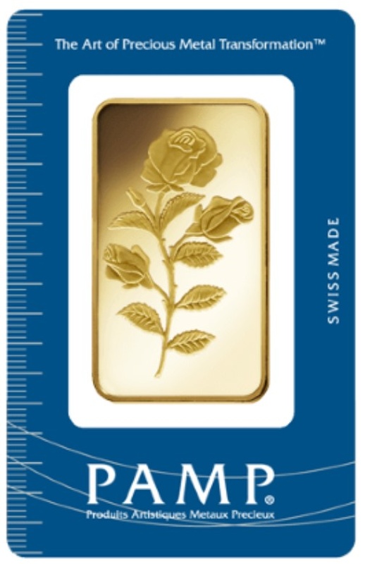 PAMP Rosa 100 Gram Gold Bar Minted