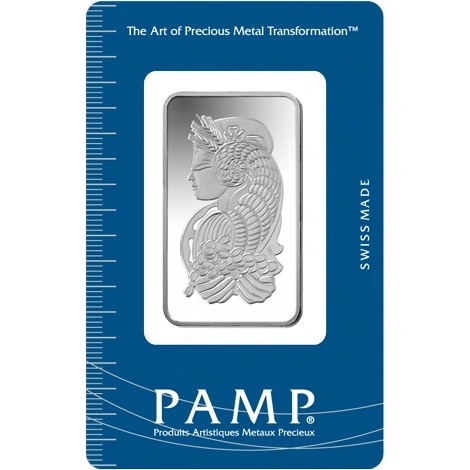 20g Silver Bar PAMP Lady Fortuna Minted