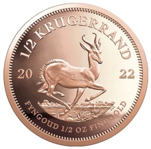 Moeda de meia onça Krugerrand de 2022