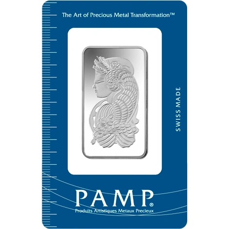 1oz Silver Bar PAMP Lady Fortuna Minted