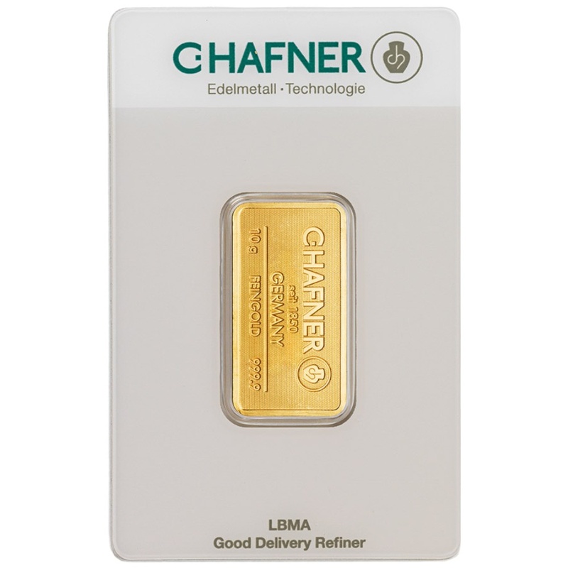 C. Hafner 10g Gold Minted Bar