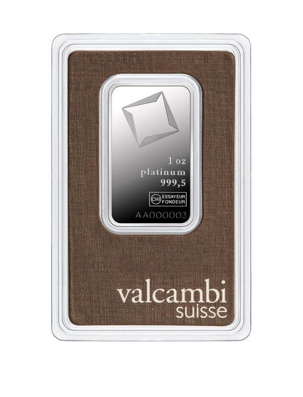 1oz Platinum Bar Valcambi