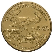 Moeda de Ouro Águia Americana de 1/4oz