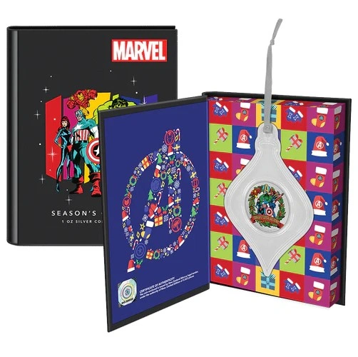 2023 Marvel Season’s Greetings 1oz Silver Coin Boxed