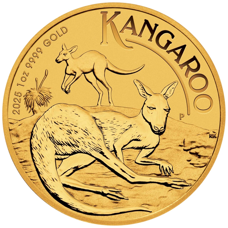 2025 1oz Australian Kangaroo Gold Nugget Coin