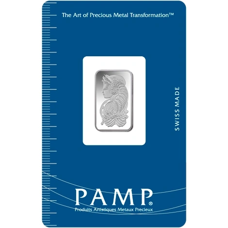 2.5g Silver Bar PAMP Lady Fortuna Minted