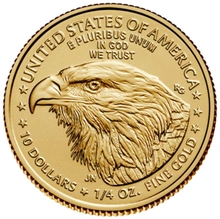 Moeda de Ouro Águia Americana de 1/4oz 2023