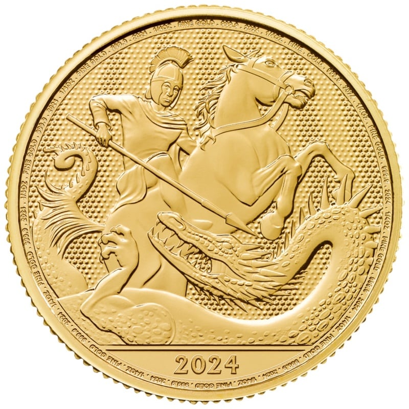 2024 St George & the Dragon 1/4oz Gold Coin