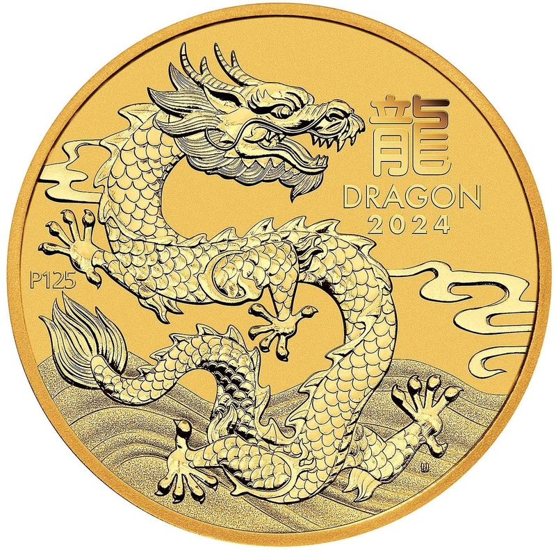 2024 Perth Mint Twentieth Ounce Year of the Dragon Gold Coin