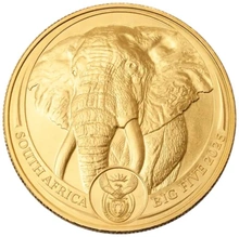 Moeda de Ouro de 1 Onça do Elefante - Série dos Cinco Grandes 2025