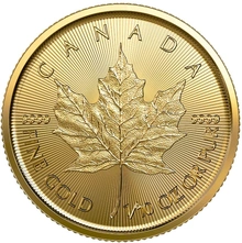 Moeda de ouro Canadiana Maple de Decimo de onça de 2022