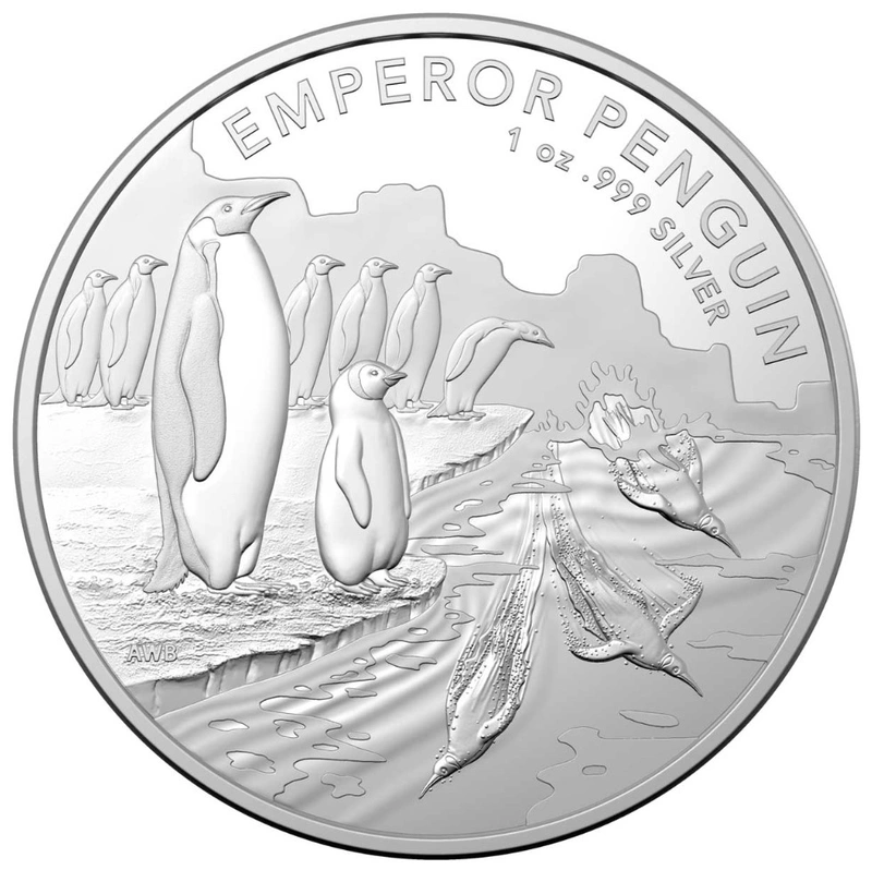 2023 1oz Australian Antarctic Territory Emperor Penguin Silver Coin