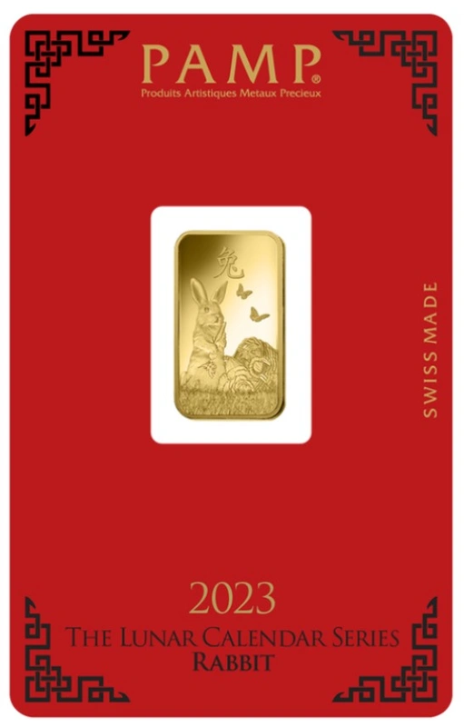 PAMP 2023 Year of the Rabbit 5g Gold Bar