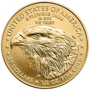 Águia americana de ouro de 1/2 onça 2025