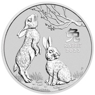 Moeda de prata australiana de 1 quilo do Ano Lunar do Coelho 2023