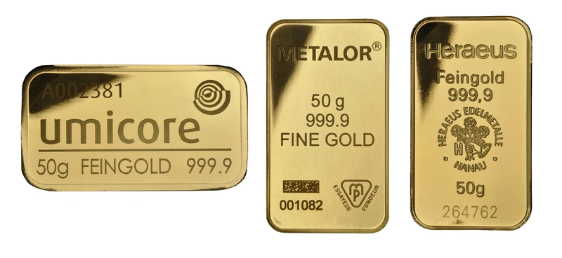 50g Gold Bars (Pre Owned)