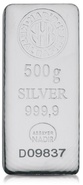 Barra de prata de 500g Nadir