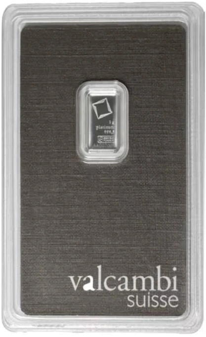 Valcambi 1 Gram Platinum Bar Minted