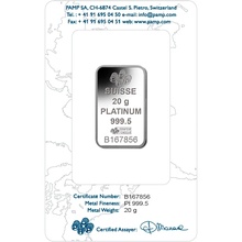 Barra de Platina de 20 gramas PAMP