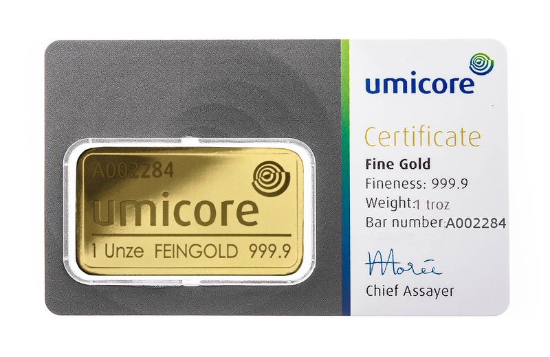 Umicore 1oz Gold Bar