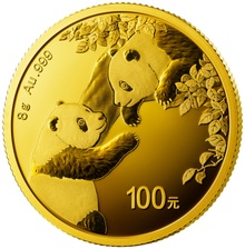 Moeda de Ouro de 8g - Panda Chinês 2023